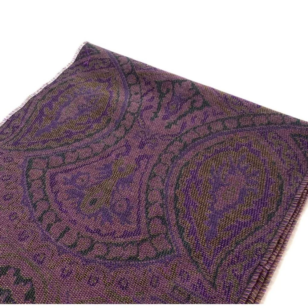Christian Dior Vintage 80s Scarf Purple Rug Print Overdyed Suzani Rare Shawl